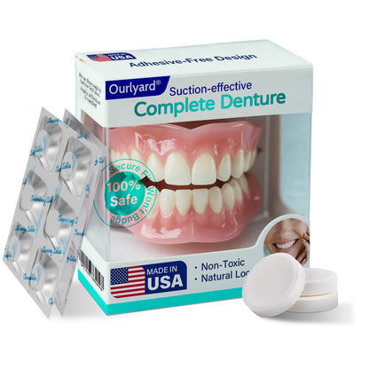 ✅ Made and Shipped from the USA| Ourlyard® Suction-fit Complete Denture 🦷🥔