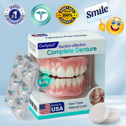 ✅ Made and Shipped from the USA| Ourlyard® Suction-fit Complete Denture 🦷🥔